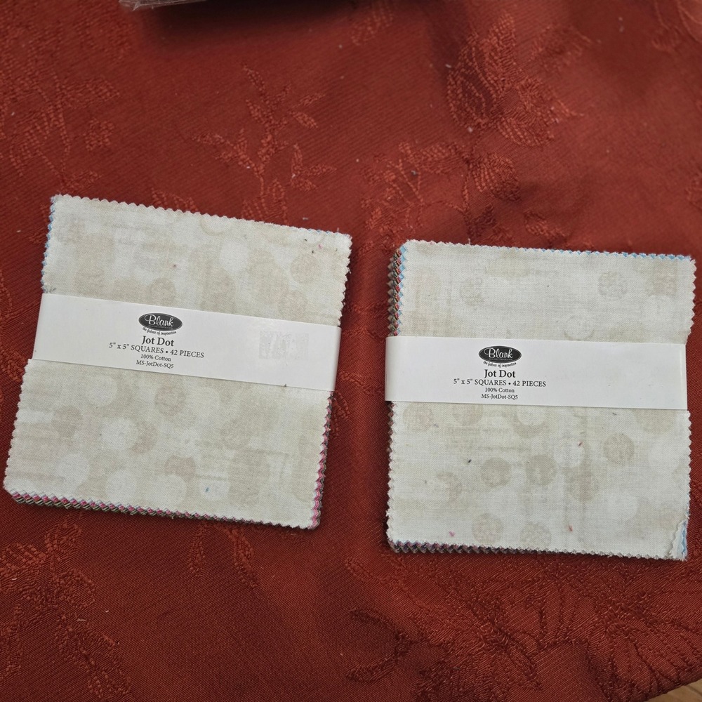 Blank Quilting Jot Dot Charm Pack 5 inch Squares 42pc 100% Cotton MS-JotDot-SQ5